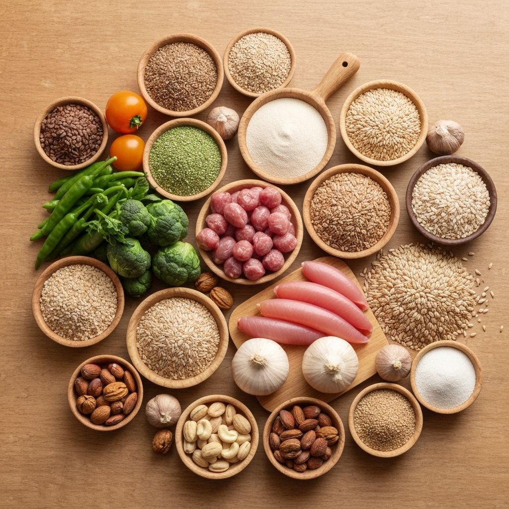 Healthy balanced meals with carbohydrates proteins and fats