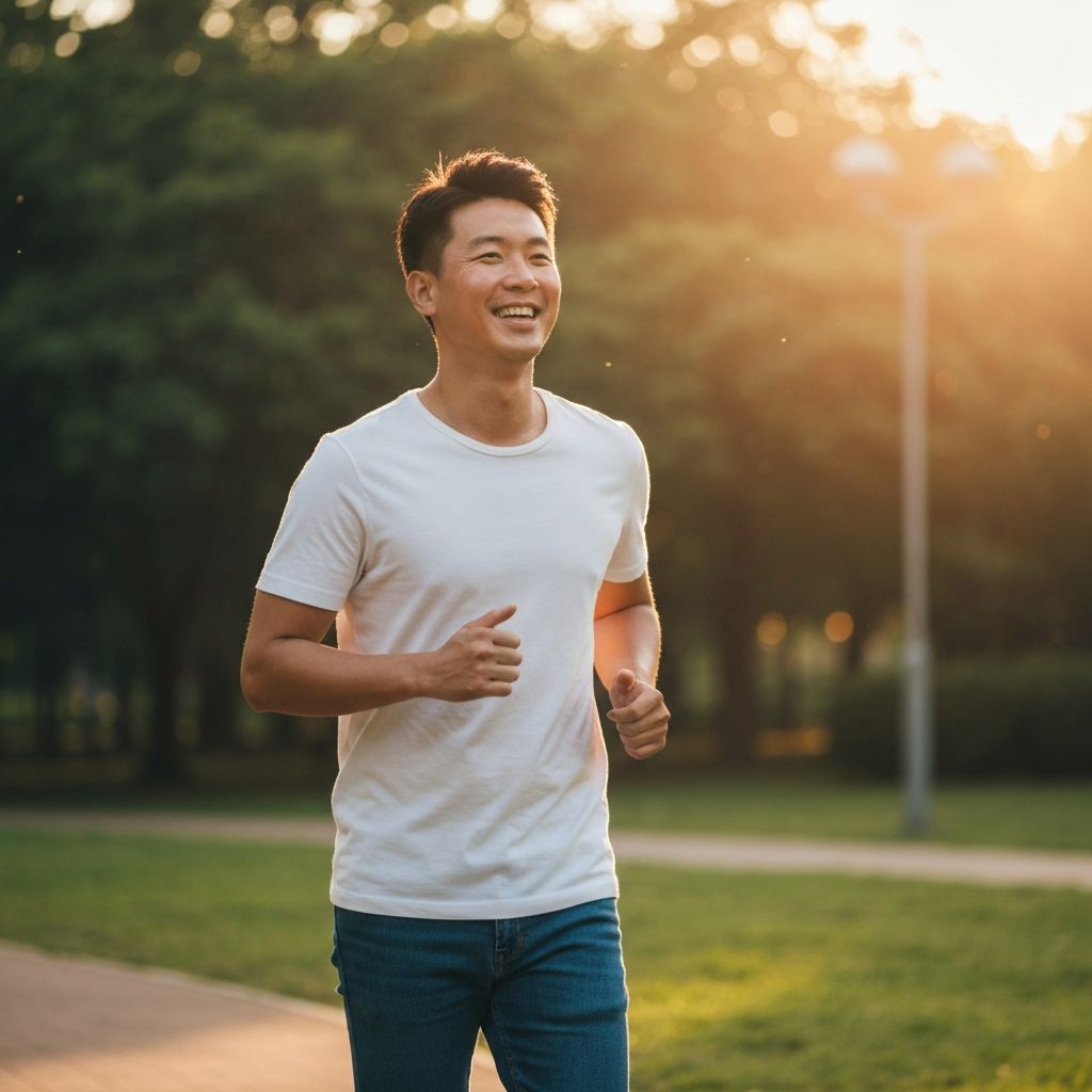 Man in sunlight for natural vitamin D